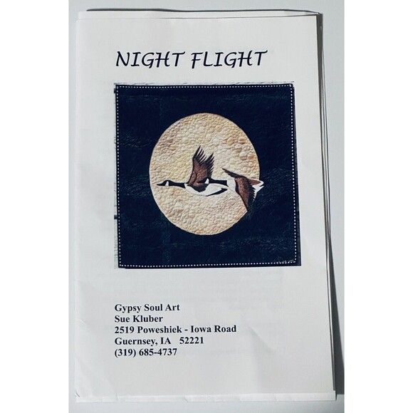 Night Flight Geese Gypsy Soul Wall Quilt Pattern Sue Kluber - Picture 1 of 2